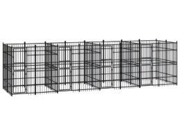 vidaXL Outdoor Dog Kennel Steel 158.8 ft²