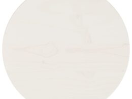 vidaXL Table Top White Ø11.8"x1" Solid Wood Pine