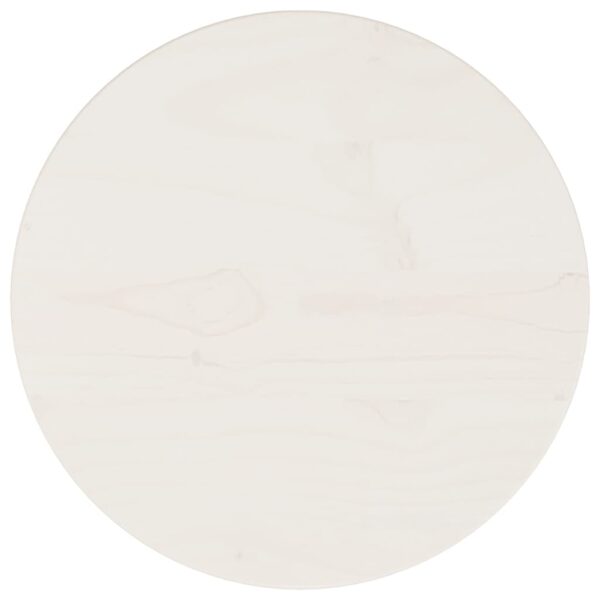 vidaXL Table Top White Ø11.8"x1" Solid Wood Pine