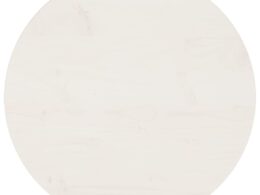 vidaXL Table Top White Ø19.7"x1" Solid Wood Pine