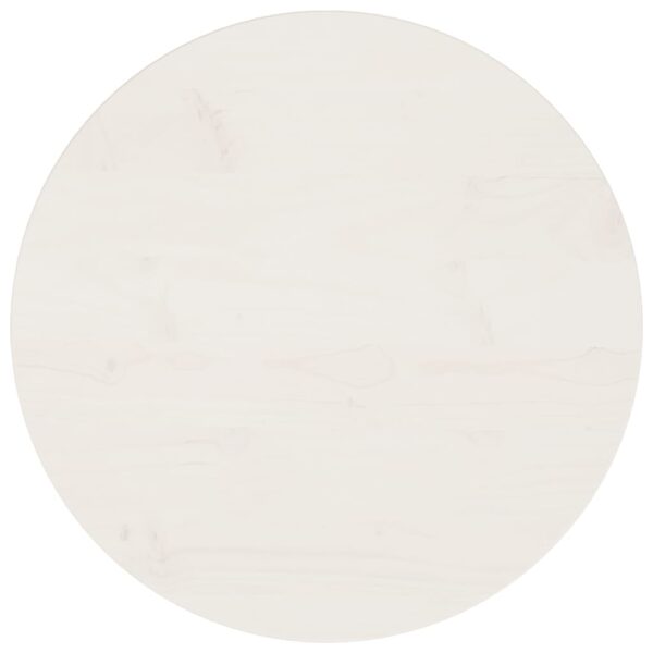 vidaXL Table Top White Ø19.7"x1" Solid Wood Pine