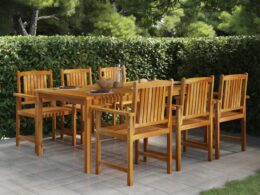 vidaXL Patio Table 78.7"x39.4"x29.1" Solid Wood Acacia