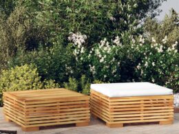 vidaXL 2 Piece Patio Lounge Set Solid Wood Teak