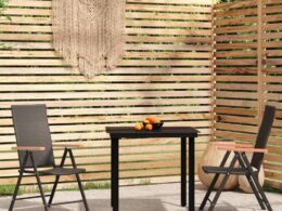 vidaXL 3 Piece Patio Dining Set Black