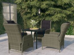 vidaXL 5 Piece Patio Dining Set Brown
