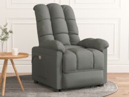 vidaXL Massage Chair Dark Gray Fabric