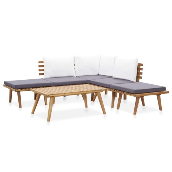 vidaXL 6 Piece Patio Lounge Set Solid Wood Acacia