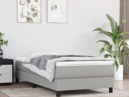 vidaXL Pocket Spring Bed Mattress Light Gray 39.4"x79.9"x7.9" Twin XL Fabric