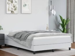vidaXL Pocket Spring Bed Mattress White 53.9"x74.8"x7.9" Full Faux Leather