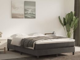 vidaXL Pocket Spring Bed Mattress Dark Gray 53.9"x74.8"x7.9" Velvet
