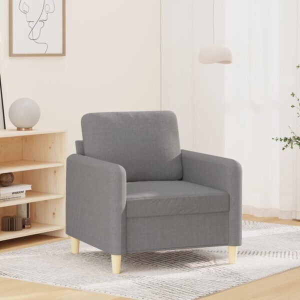 vidaXL Sofa Chair Light Gray 23.6" Fabric