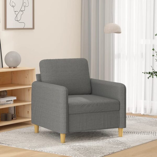 vidaXL Sofa Chair Dark Gray 23.6" Fabric