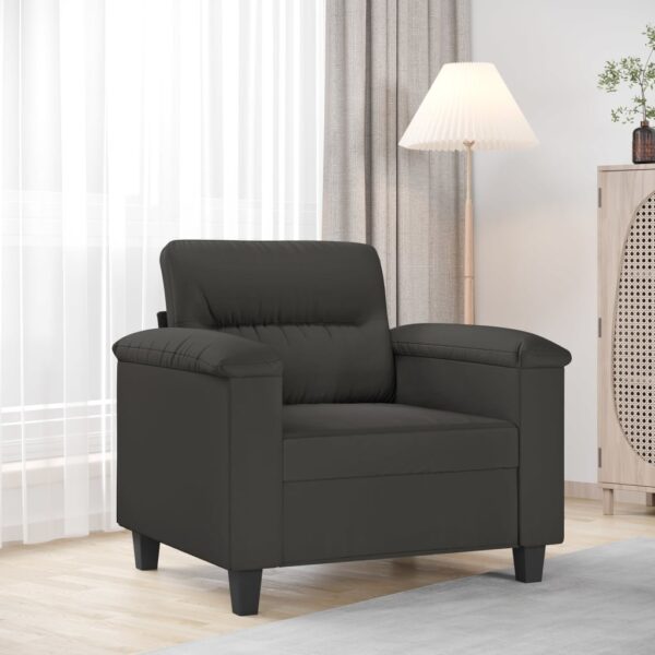 vidaXL Sofa Chair Dark Gray 23.6" Microfiber Fabric