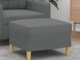 vidaXL Footstool Dark Gray 23.6"x19.7"x16.1" Fabric