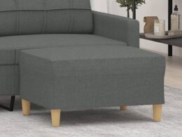 vidaXL Footstool Dark Gray 27.6"x21.7"x16.1" Fabric