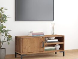 vidaXL TV Stand Brown 35.4"x11.8"x15.7" Solid Wood Pine