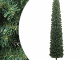 vidaXL Slim Christmas Tree with Stand 118.1" PVC