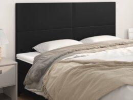 vidaXL Headboards 4 pcs Black 35.4"x2"x30.7"/34.6" Faux Leather