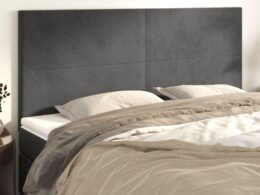 vidaXL Headboards 4 pcs Dark Gray 35.4"x2"x30.7"/34.6" Velvet