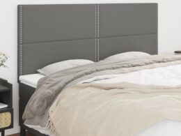vidaXL Headboards 4 pcs Dark Gray 39.4"x2"x30.7"/34.6" Fabric