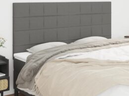 vidaXL Headboards 4 pcs Dark Gray 35.4"x2"x30.7"/34.6" Fabric