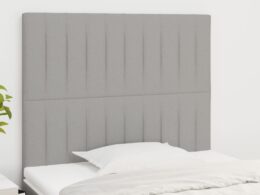 vidaXL Headboards 2 pcs Light Gray 39.4"x2"x30.7"/34.6" Fabric
