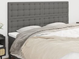 vidaXL Headboards 4 pcs Dark Gray 31.5"x2"x30.7"/34.6" Fabric