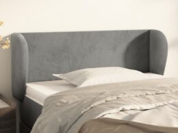 vidaXL Headboard with Ears Light Gray 40.6"x9.1"x30.7"/34.6" Velvet