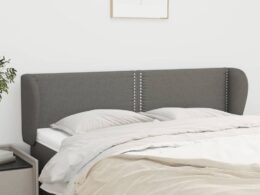 vidaXL Headboard with Ears Dark Gray 57.9"x9.1"x30.7"/34.6" Fabric