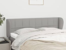 vidaXL Headboard with Ears Light Gray 57.9"x9.1"x30.7"/34.6" Fabric