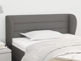vidaXL Headboard with Ears Dark Gray 40.6"x9.1"x30.7"/34.6" Fabric