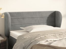 vidaXL Headboard with Ears Light Gray 40.6"x9.1"x30.7"/34.6" Velvet