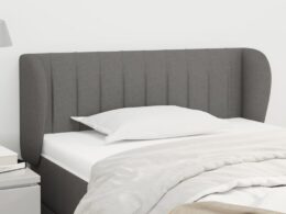 vidaXL Headboard with Ears Dark Gray 40.6"x9.1"x30.7"/34.6" Fabric