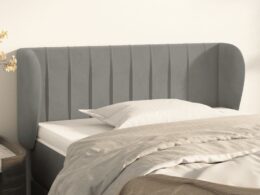 vidaXL Headboard with Ears Light Gray 40.6"x9.1"x30.7"/34.6" Velvet