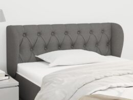 vidaXL Headboard with Ears Dark Gray 40.6"x9.1"x30.7"/34.6" Fabric