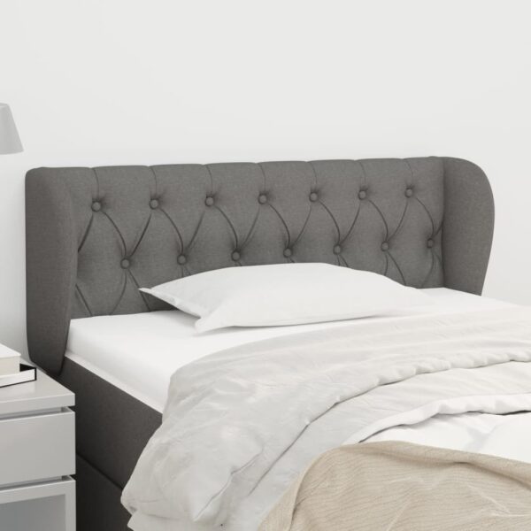 vidaXL Headboard with Ears Dark Gray 40.6"x9.1"x30.7"/34.6" Fabric