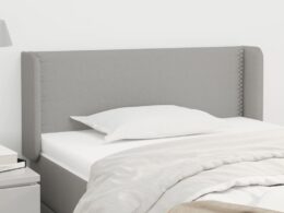 vidaXL Headboard with Ears Light Gray 40.6"x6.3"x30.7"/34.6" Fabric