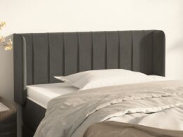 vidaXL Headboard with Ears Dark Gray 40.6"x6.3"x30.7"/34.6" Velvet
