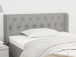 vidaXL Headboard with Ears Light Gray 40.6"x6.3"x30.7"/34.6" Fabric