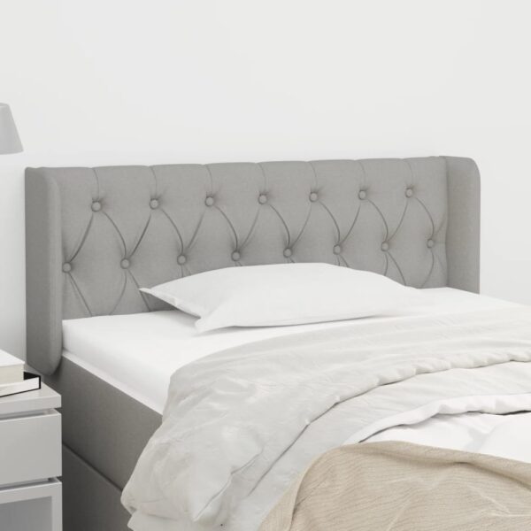 vidaXL Headboard with Ears Light Gray 40.6"x6.3"x30.7"/34.6" Fabric