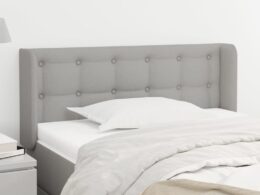 vidaXL Headboard with Ears Light Gray 40.6"x6.3"x30.7"/34.6" Fabric
