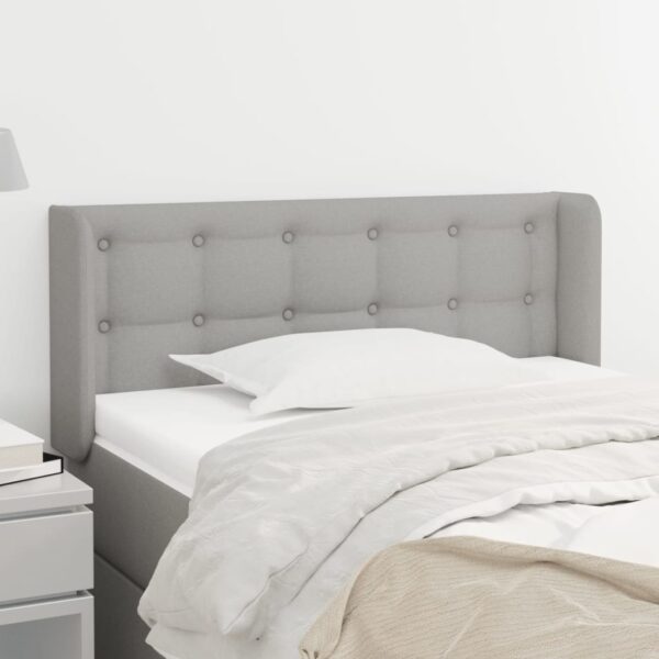 vidaXL Headboard with Ears Light Gray 40.6"x6.3"x30.7"/34.6" Fabric