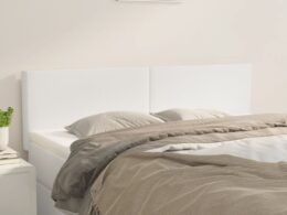 vidaXL Headboards 2 pcs White 28.3"x2"x30.7"/34.6" Faux Leather