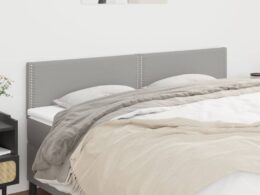 vidaXL Headboards 2 pcs Light Gray 39.4"x2"x30.7"/34.6" Fabric
