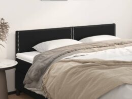 vidaXL Headboards 2 pcs Black 39.4"x2"x30.7"/34.6" Faux Leather