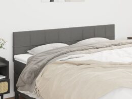 vidaXL Headboards 2 pcs Dark Gray 35.4"x2"x30.7"/34.6" Fabric
