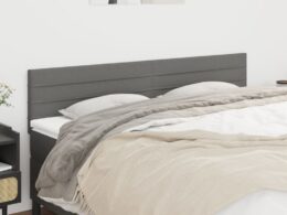 vidaXL Headboards 2 pcs Dark Gray 31.5"x2"x30.7"/34.6" Fabric