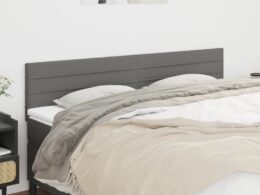 vidaXL Headboards 2 pcs Dark Gray 39.4"x2"x30.7"/34.6" Fabric