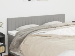 vidaXL Headboards 2 pcs Light Gray 35.4"x2"x30.7"/34.6" Fabric