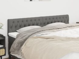 vidaXL Headboards 2 pcs Dark Gray 39.4"x2.8"x30.7"/34.6" Fabric